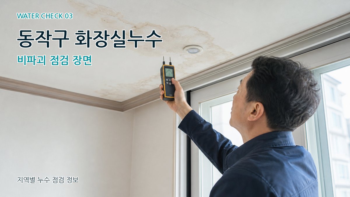 동작구 화장실누수 비파괴 점검 장면