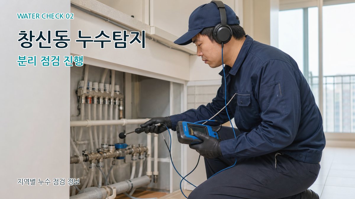 창신동 화장실누수 누수탐지 이미지
