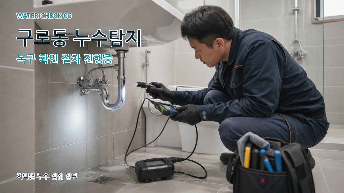 구로동 누수탐지 복구 확인 절차 진행중