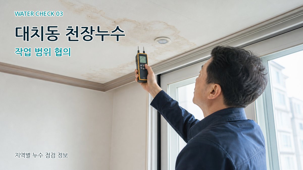 대치동 천장누수 작업 범위 협의