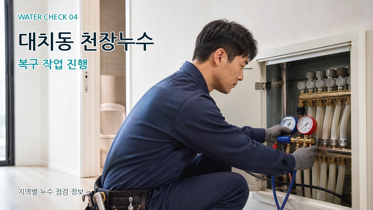 대치동 천장누수 복구 작업 진행