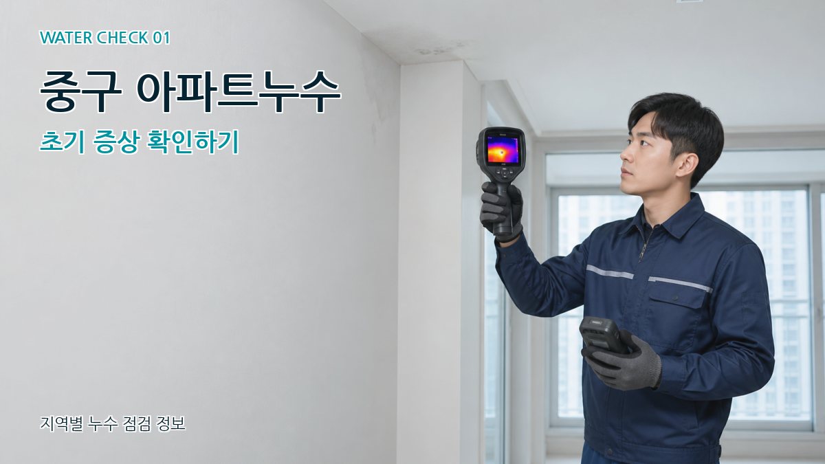 중구 아파트누수 초기 증상 확인하기