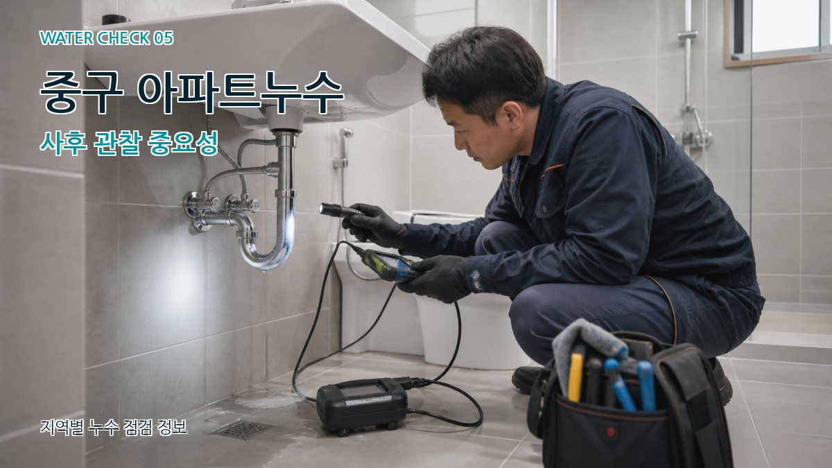 중구 아파트누수 사후 관찰 중요성