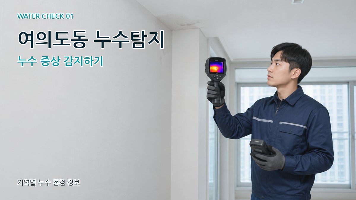 여의도동 누수탐지 누수 증상 감지하기