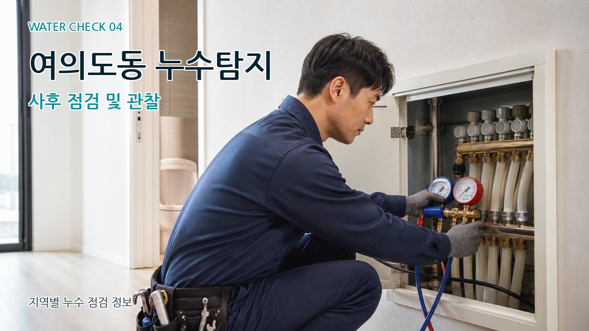 여의도동 누수탐지 사후 점검 및 관찰