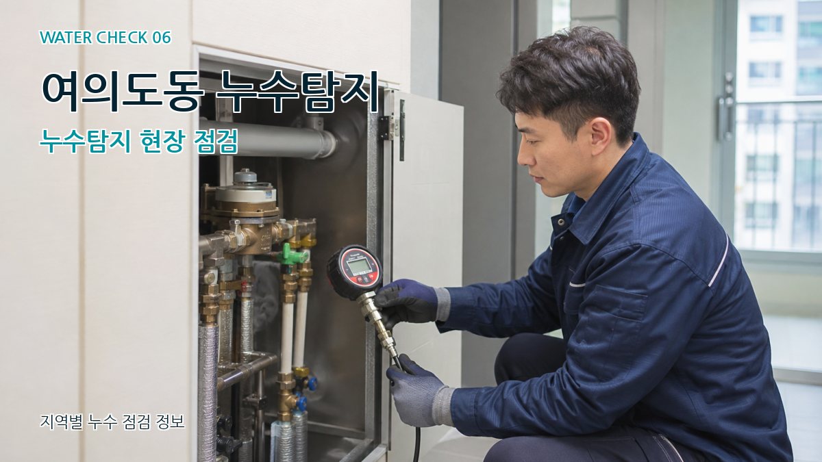 여의도동 누수탐지 누수탐지 현장 점검
