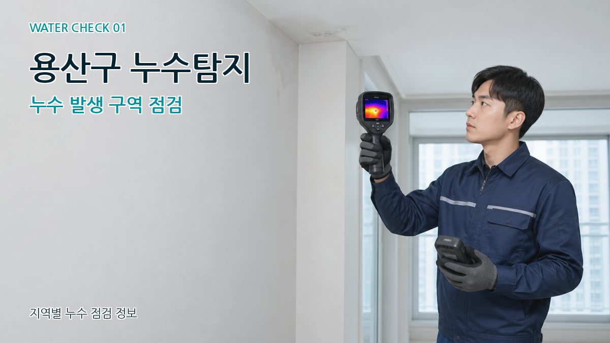 용산구 누수탐지 누수 발생 구역 점검