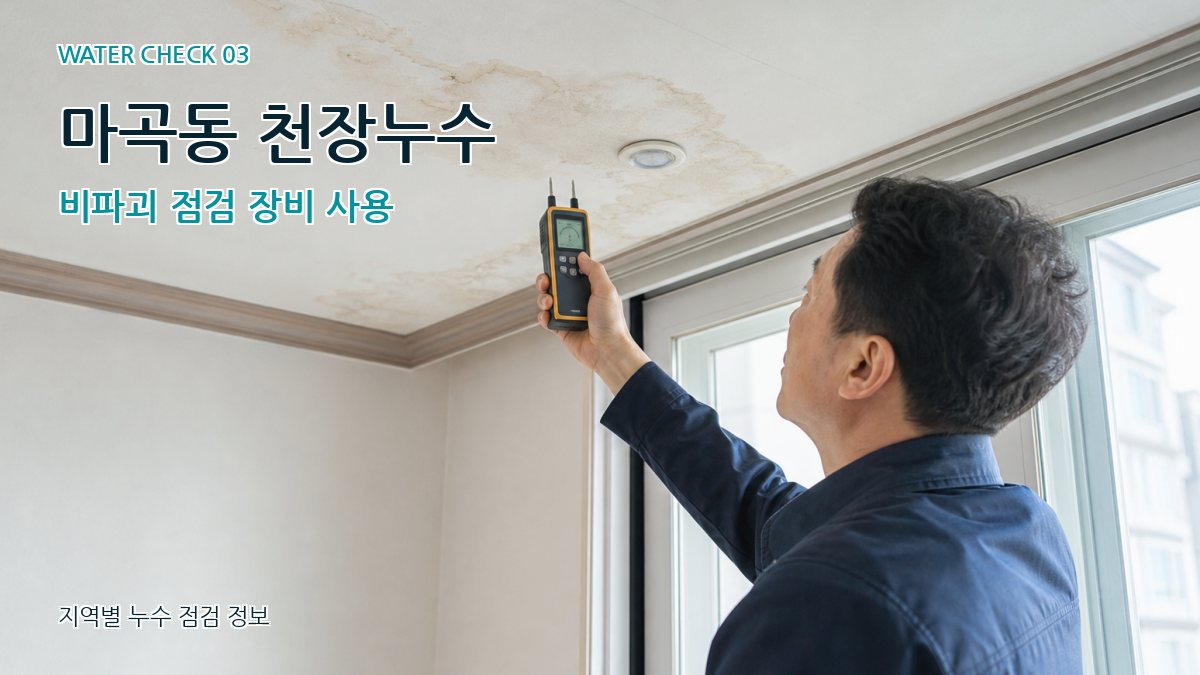 마곡동 천장누수 비파괴 점검 장비 사용