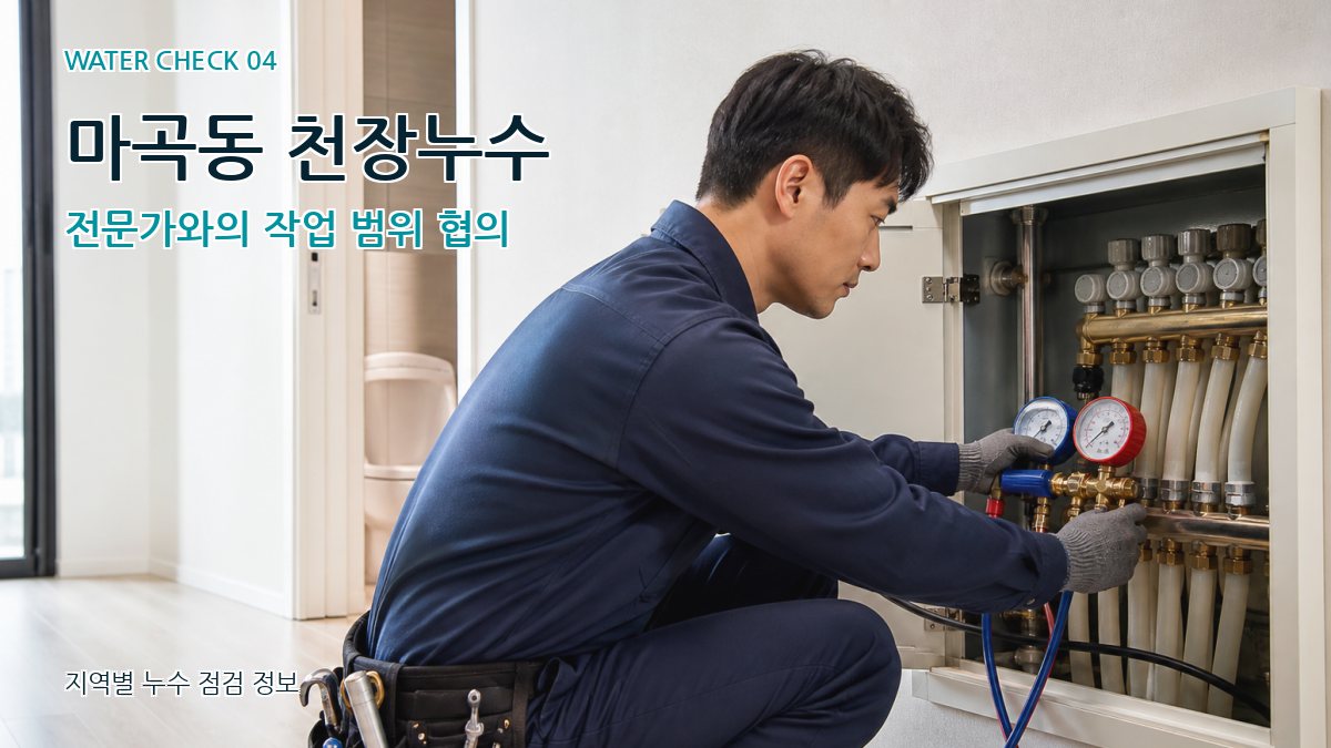 마곡동 천장누수 전문가와의 작업 범위 협의