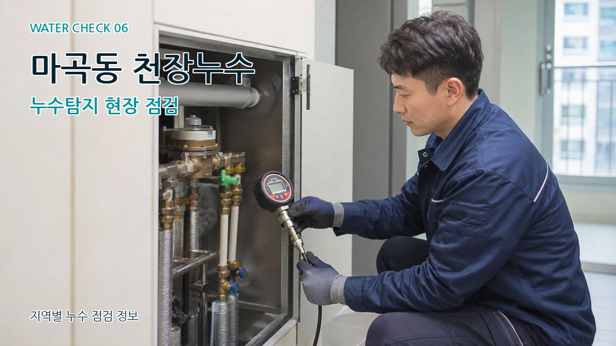 마곡동 천장누수 누수탐지 현장 점검