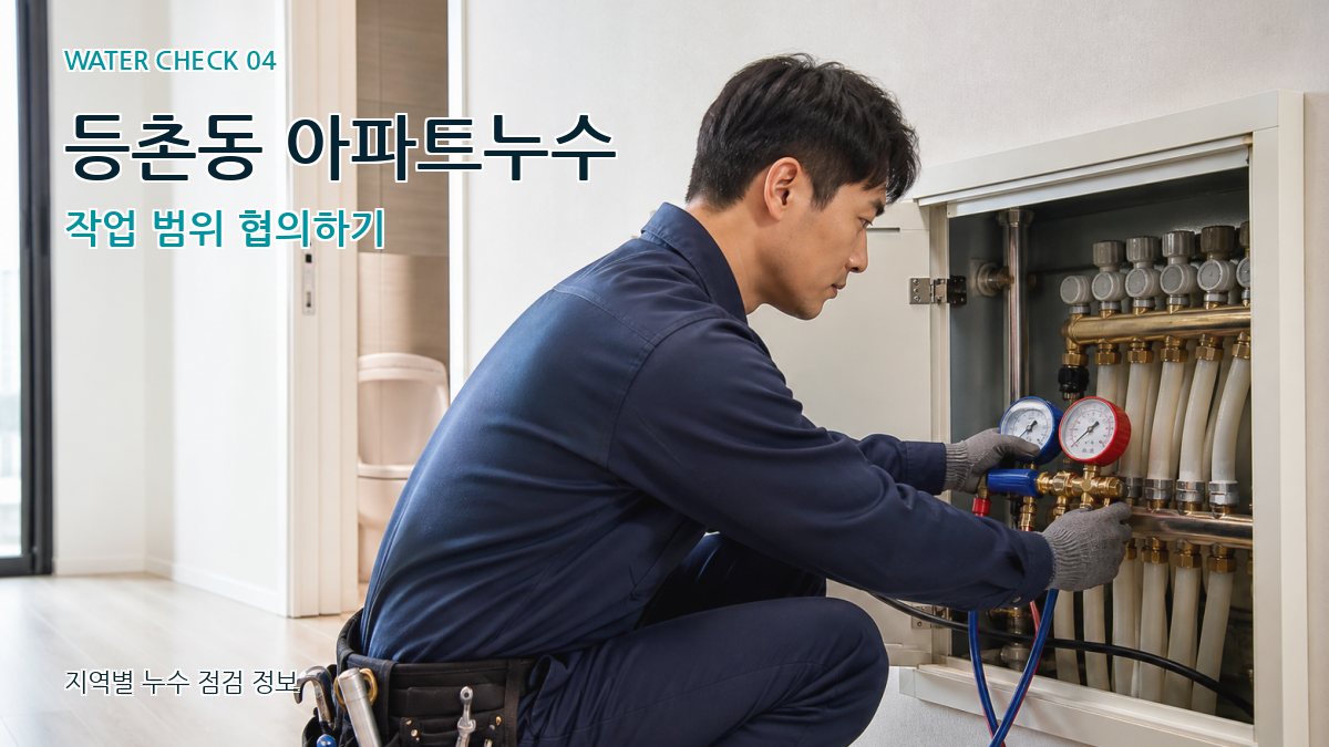 등촌동 아파트누수 작업 범위 협의하기