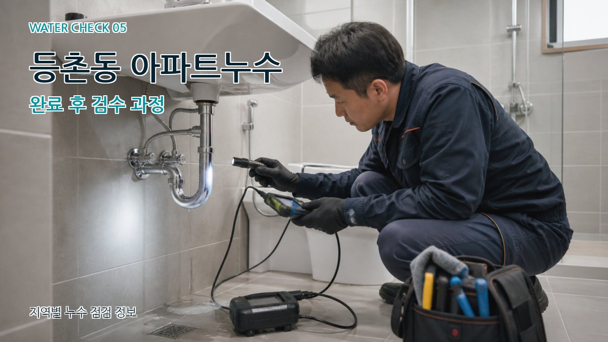등촌동 아파트누수 완료 후 검수 과정
