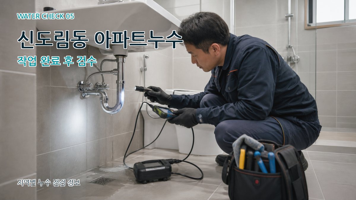 신도림동 아파트누수 작업 완료 후 검수
