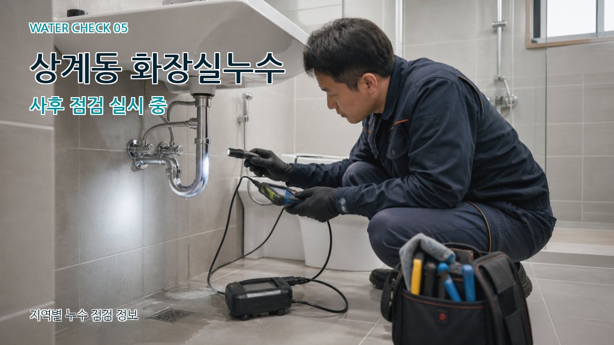 상계동 화장실누수 사후 점검 실시 중