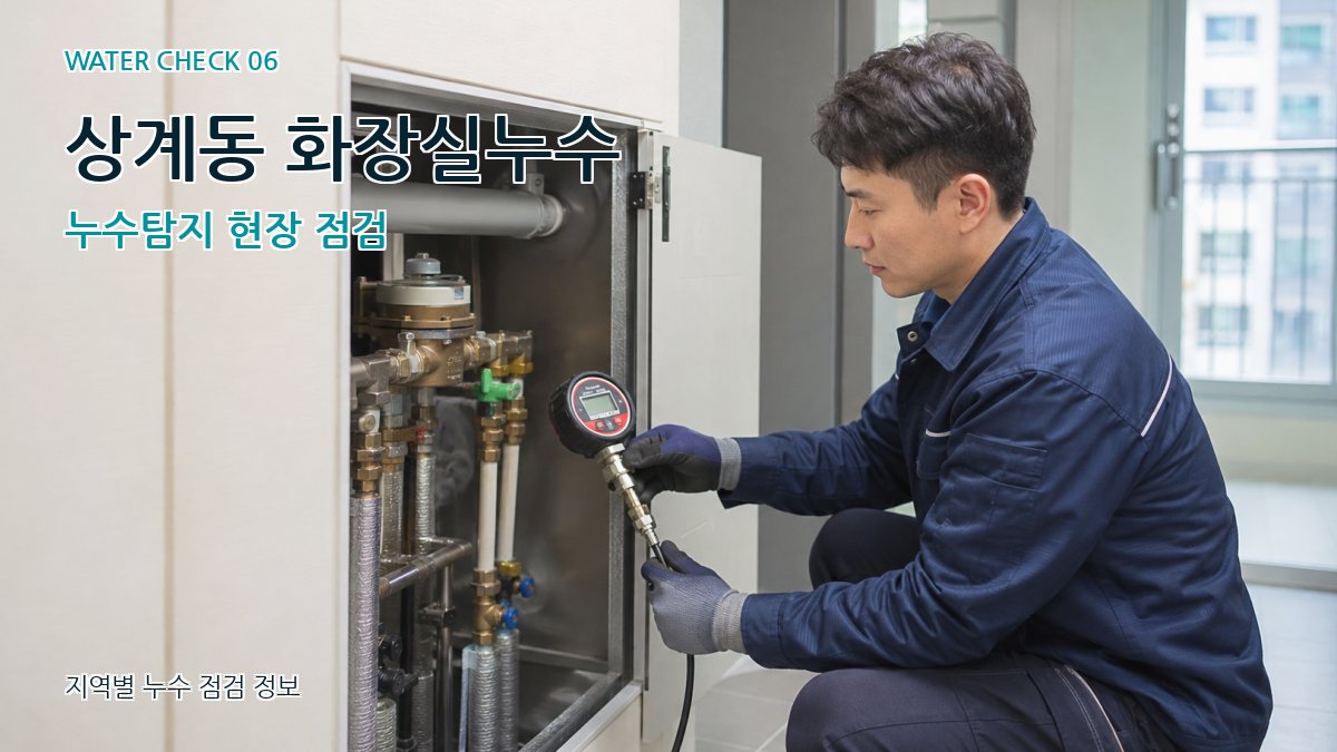 상계동 화장실누수 누수탐지 현장 점검