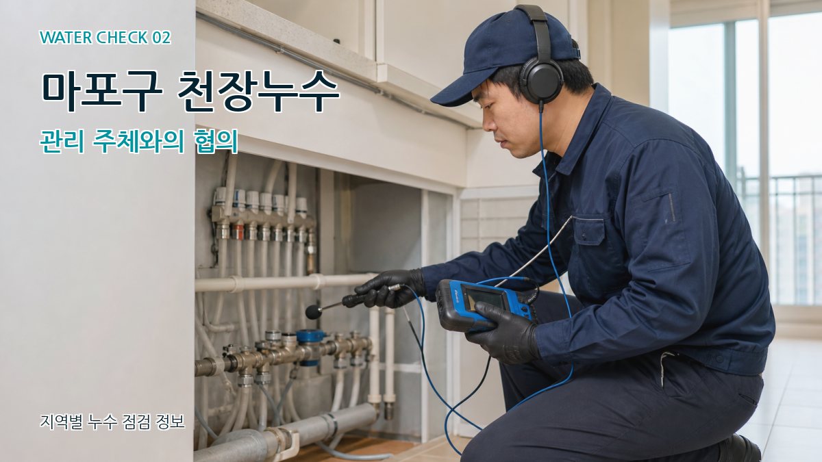 마포구 화장실누수 누수탐지 이미지