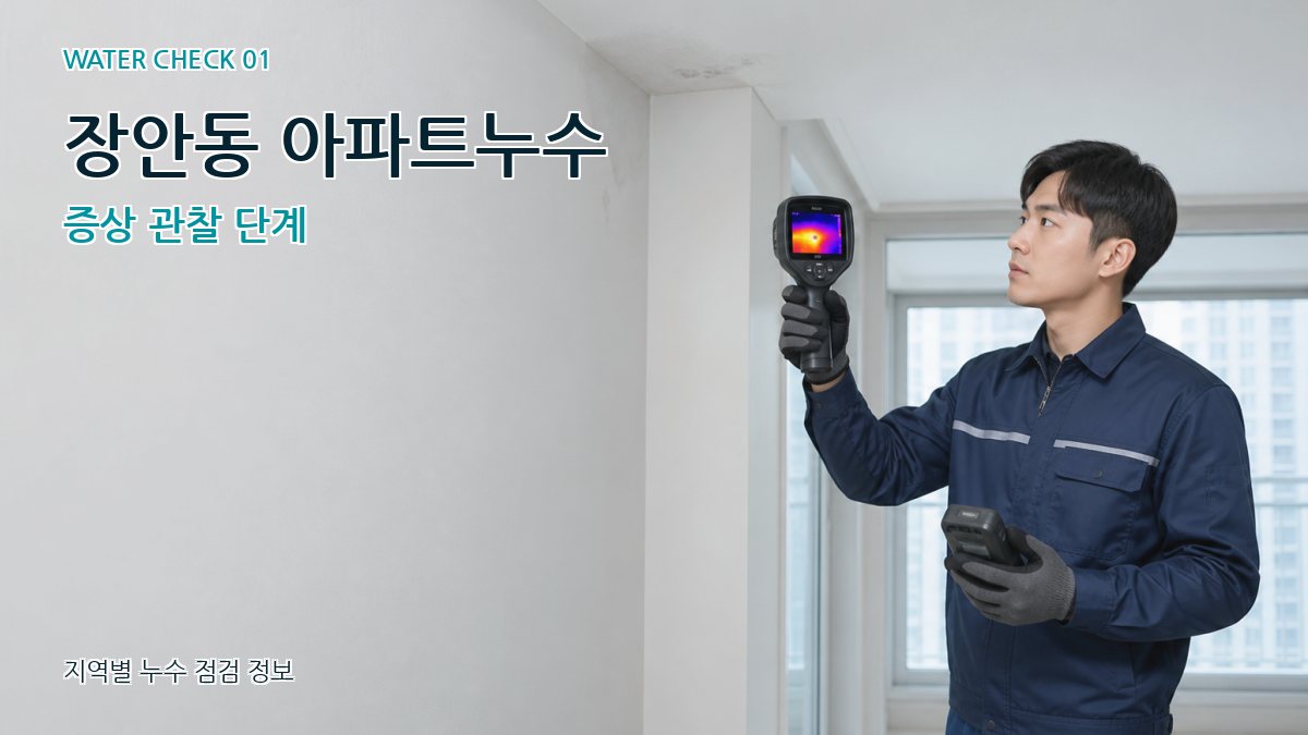 장안동 아파트누수 증상 관찰 단계