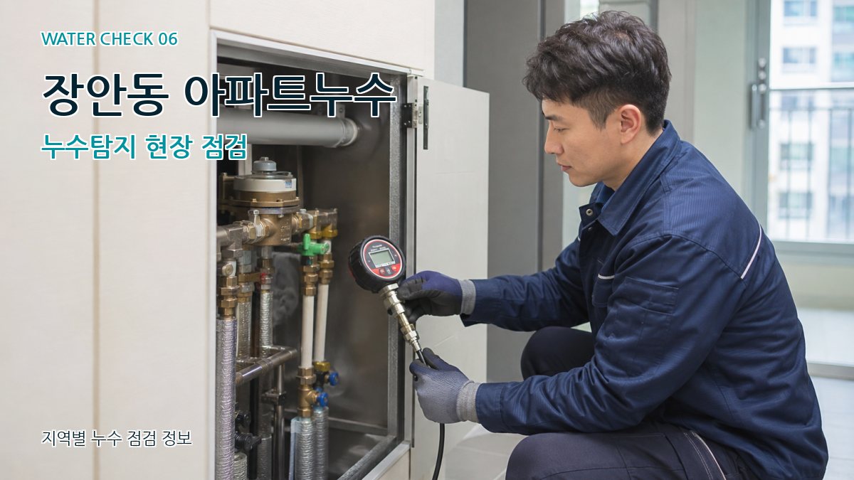 장안동 아파트누수 누수탐지 현장 점검
