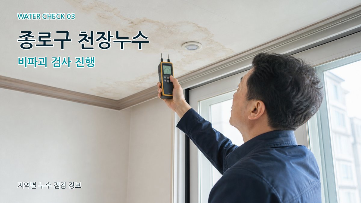 종로구 천장누수 비파괴 검사 진행