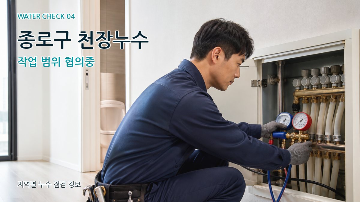 종로구 천장누수 작업 범위 협의중