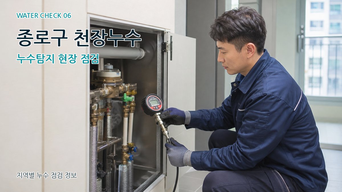 종로구 천장누수 누수탐지 현장 점검
