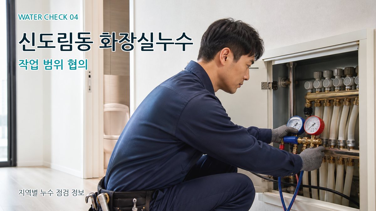 신도림동 화장실누수 작업 범위 협의