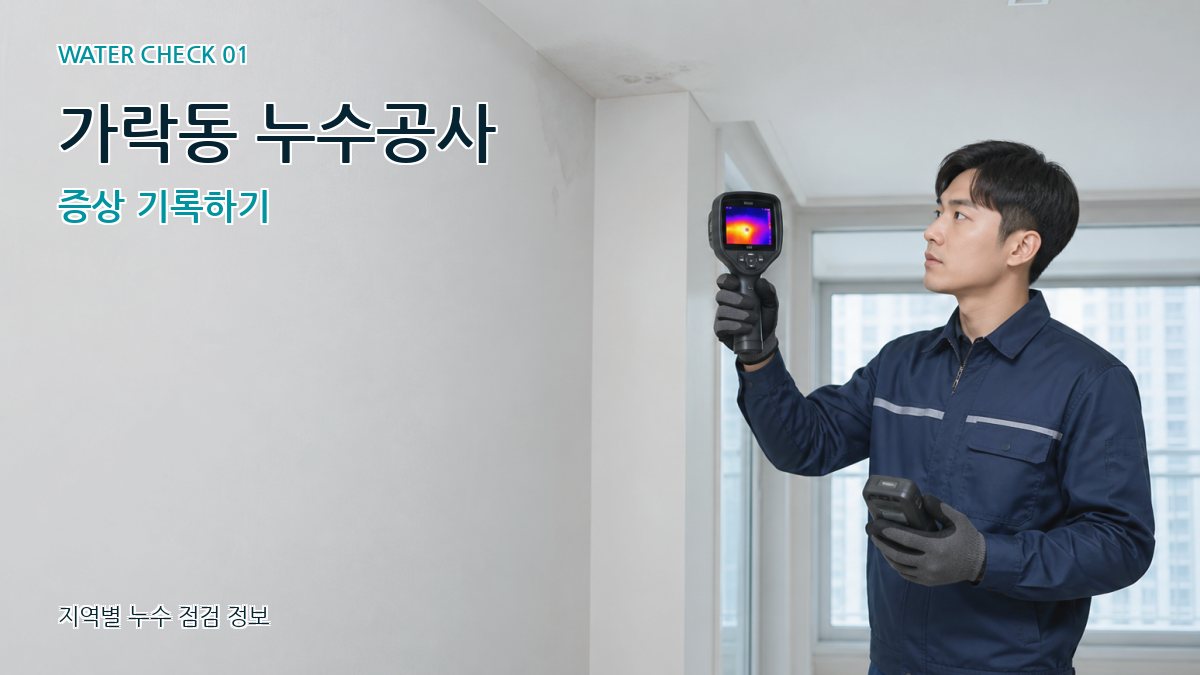 가락동 누수공사 증상 기록하기