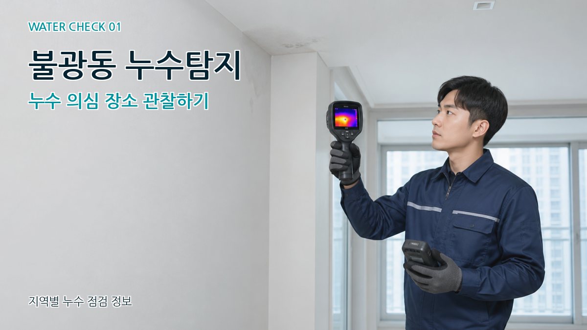 불광동 누수탐지 누수 의심 장소 관찰하기