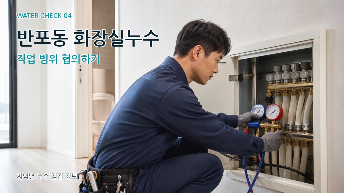 반포동 화장실누수 작업 범위 협의하기