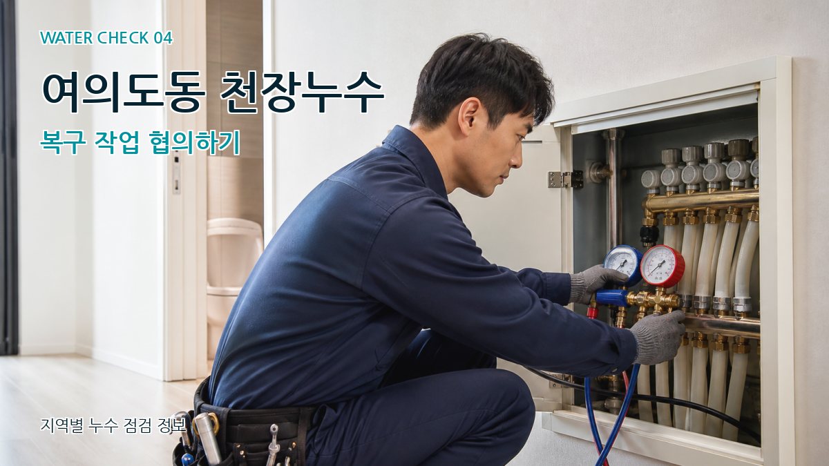여의도동 천장누수 복구 작업 협의하기