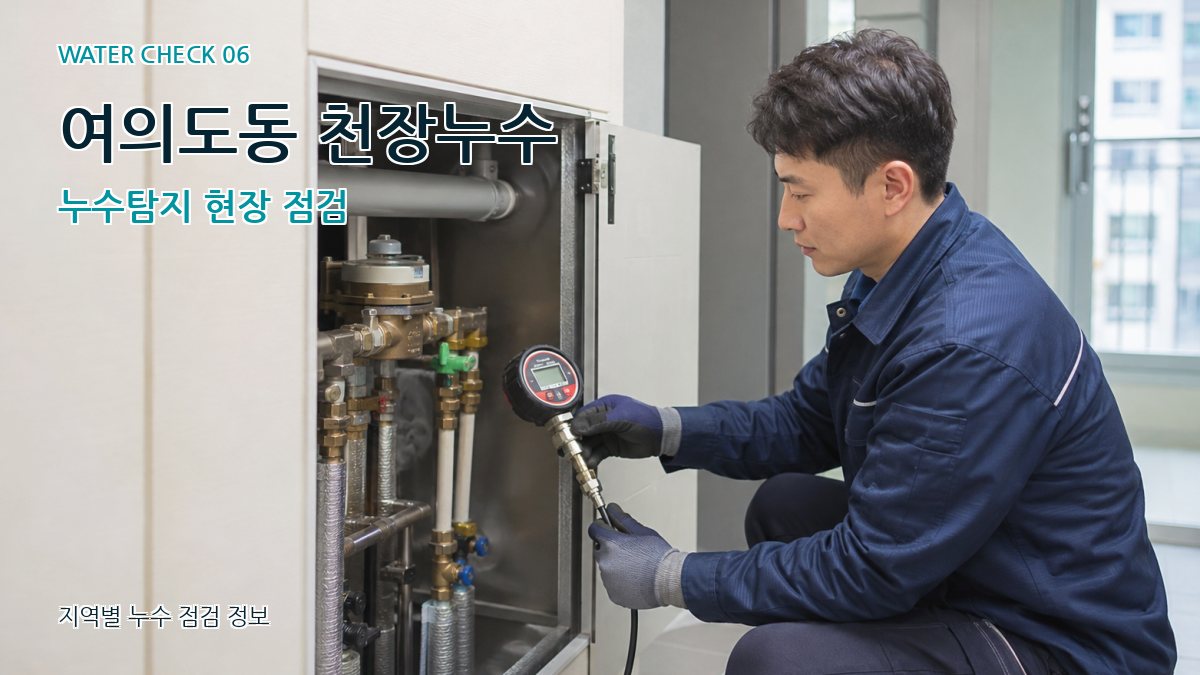 여의도동 천장누수 누수탐지 현장 점검