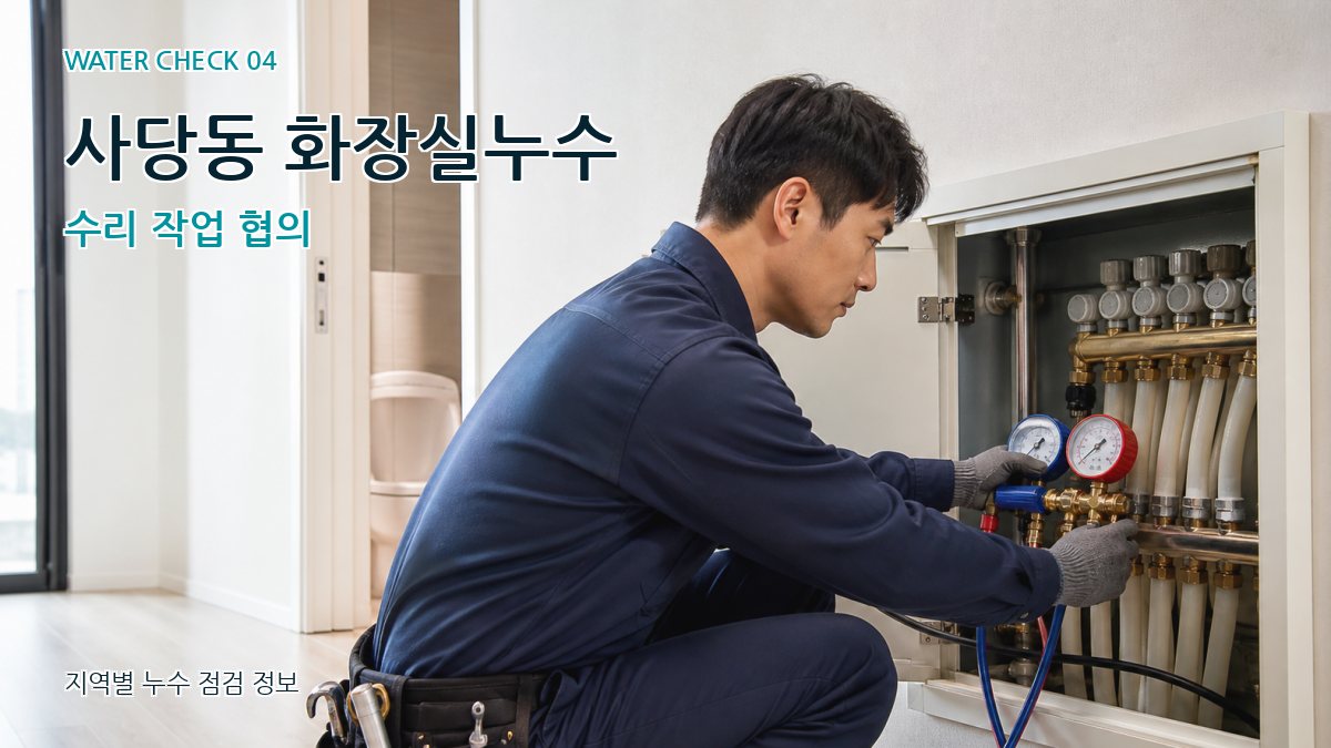 사당동 화장실누수 수리 작업 협의