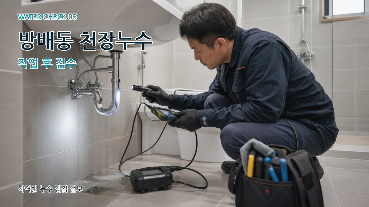 방배동 천장누수 작업 후 검수