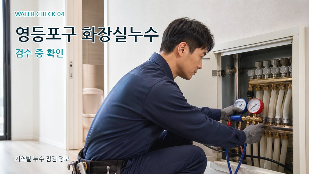 영등포구 화장실누수 검수 중 확인