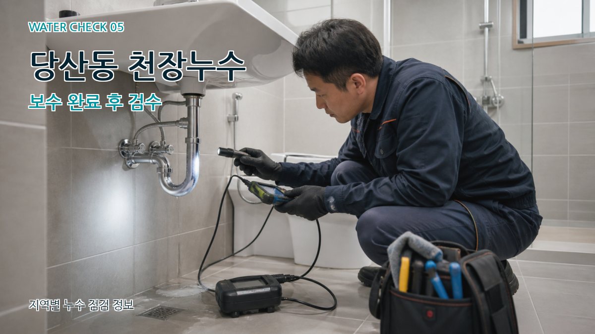 당산동 천장누수 보수 완료 후 검수