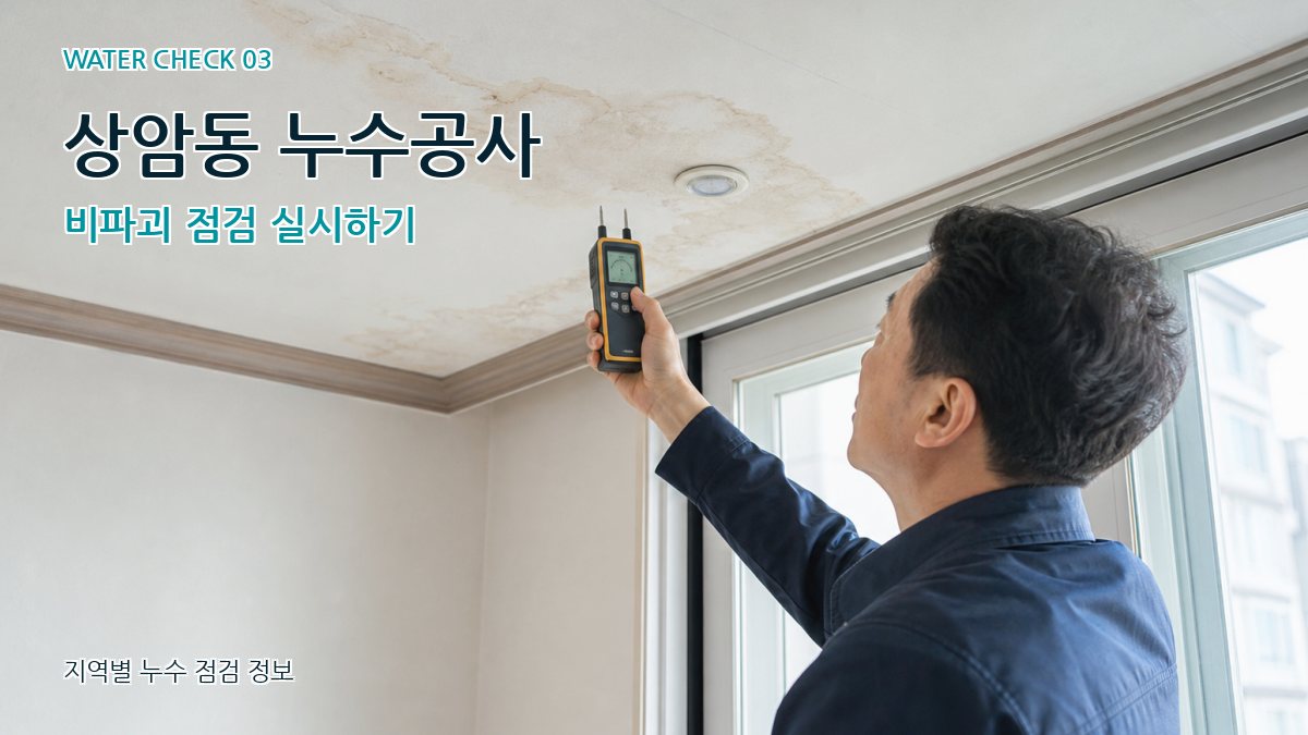 상암동 누수공사 비파괴 점검 실시하기