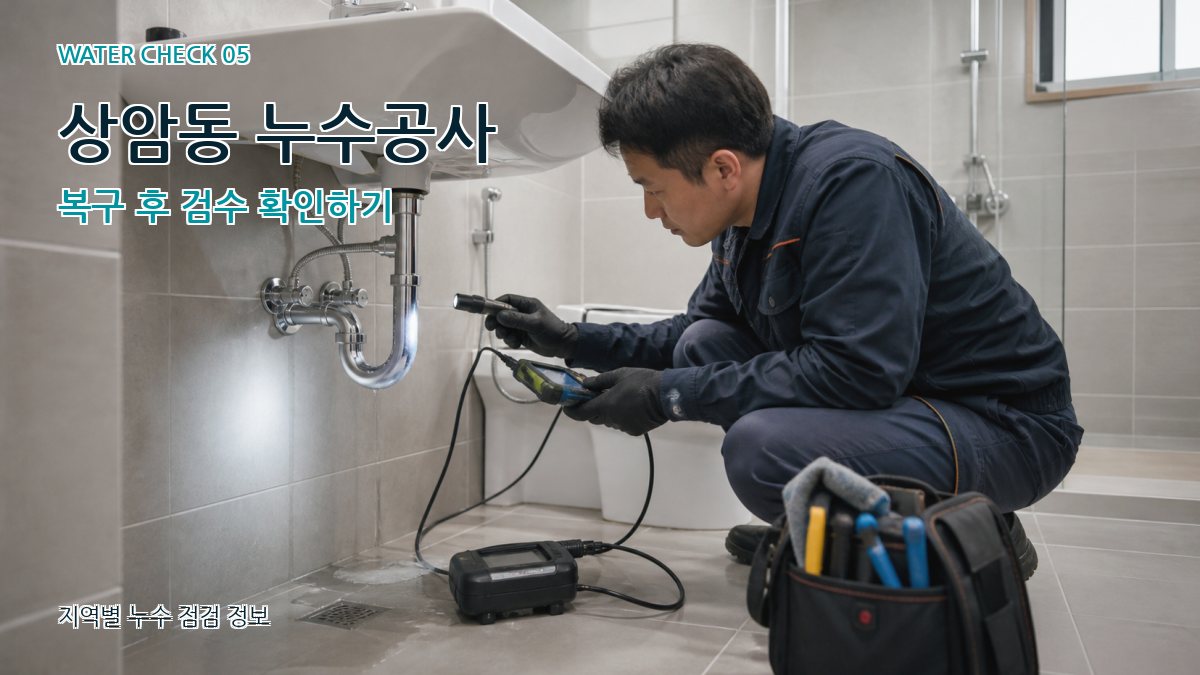 상암동 누수공사 복구 후 검수 확인하기