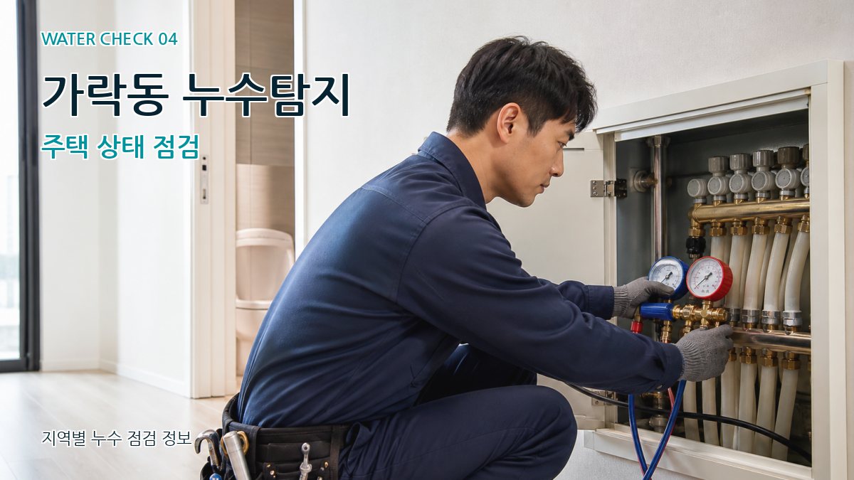 가락동 누수탐지 주택 상태 점검