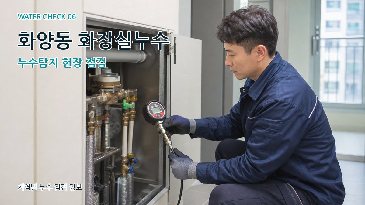 화양동 화장실누수 누수탐지 현장 점검