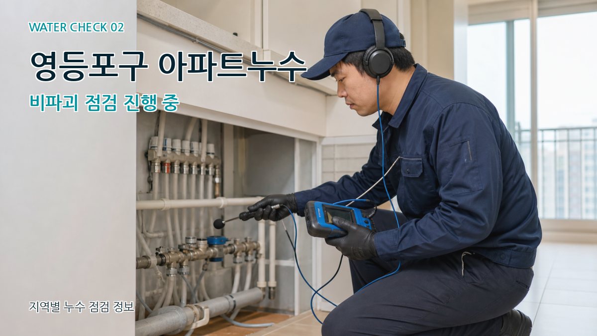 영등포구 아파트누수 비파괴 점검 진행 중