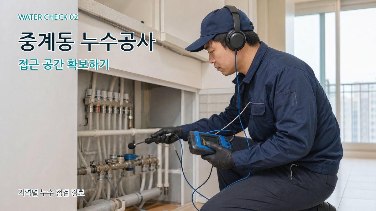 중계동 누수공사 접근 공간 확보하기