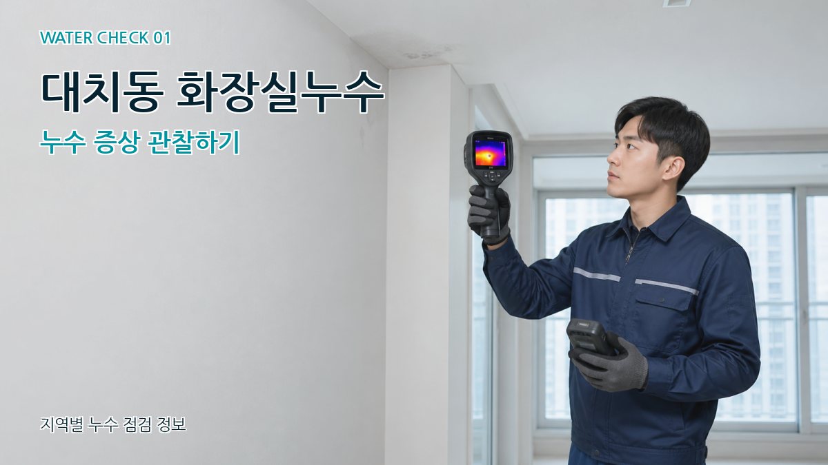 대치동 화장실누수 누수 증상 관찰하기