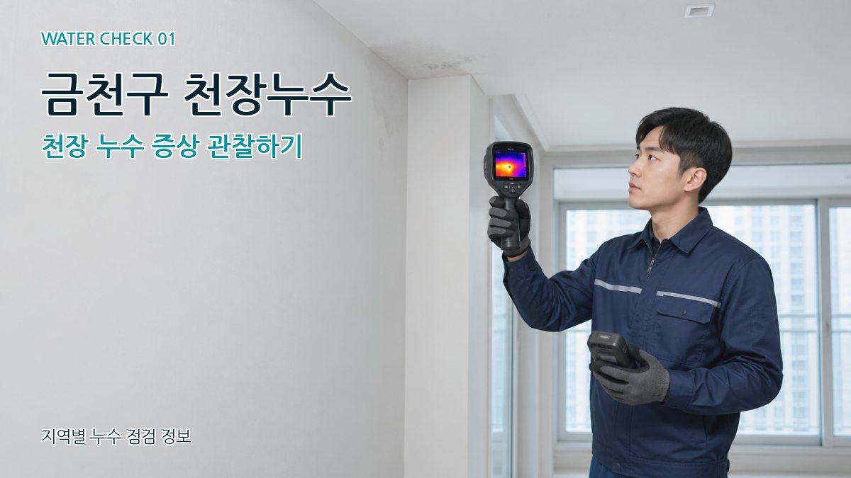 금천구 천장누수 천장 누수 증상 관찰하기