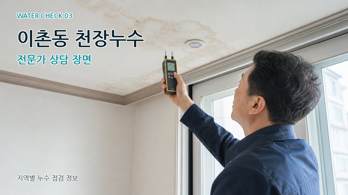 이촌동 천장누수 전문가 상담 장면