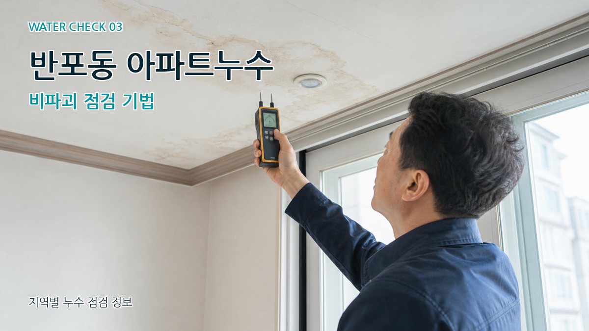 반포동 아파트누수 비파괴 점검 기법