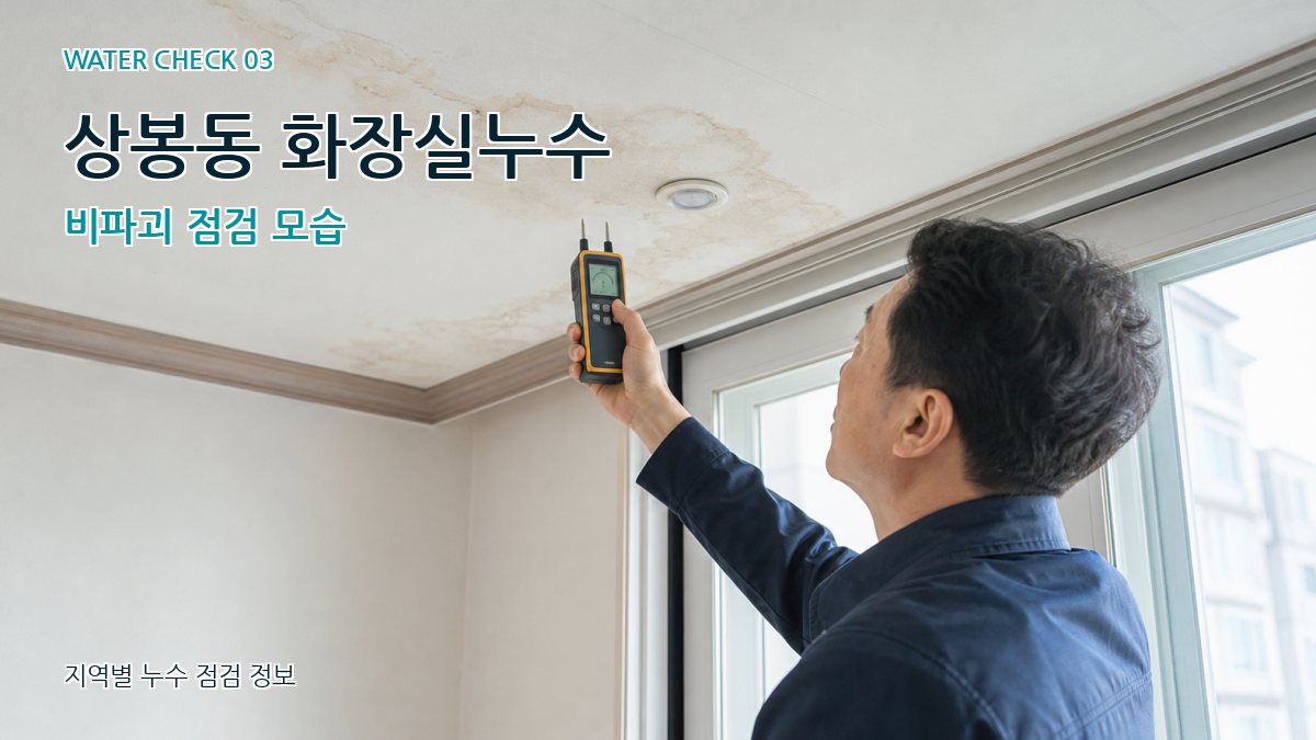 상봉동 화장실누수 비파괴 점검 모습