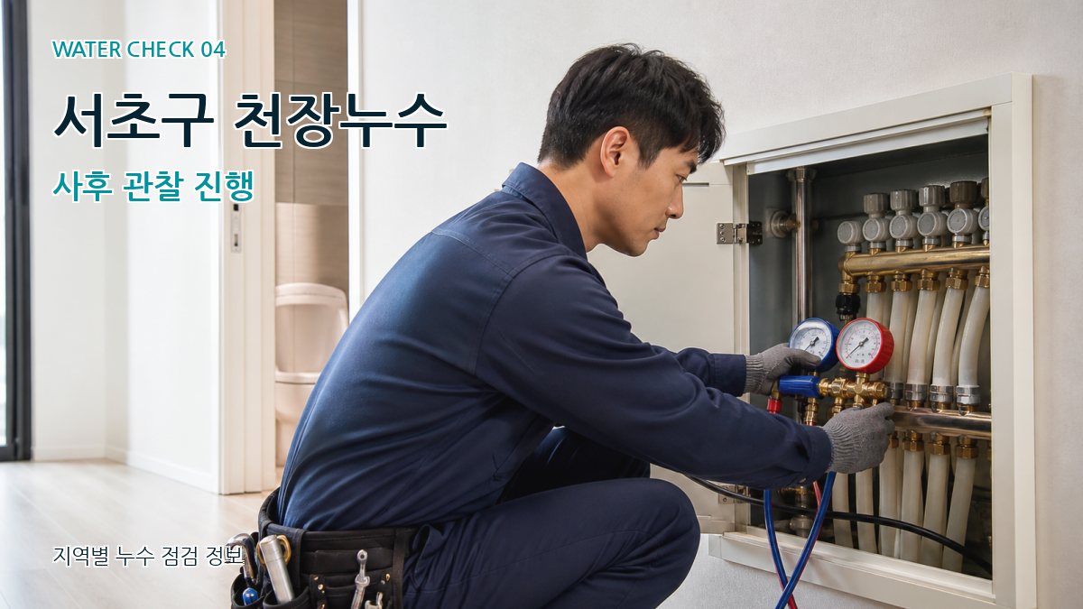 서초구 천장누수 사후 관찰 진행