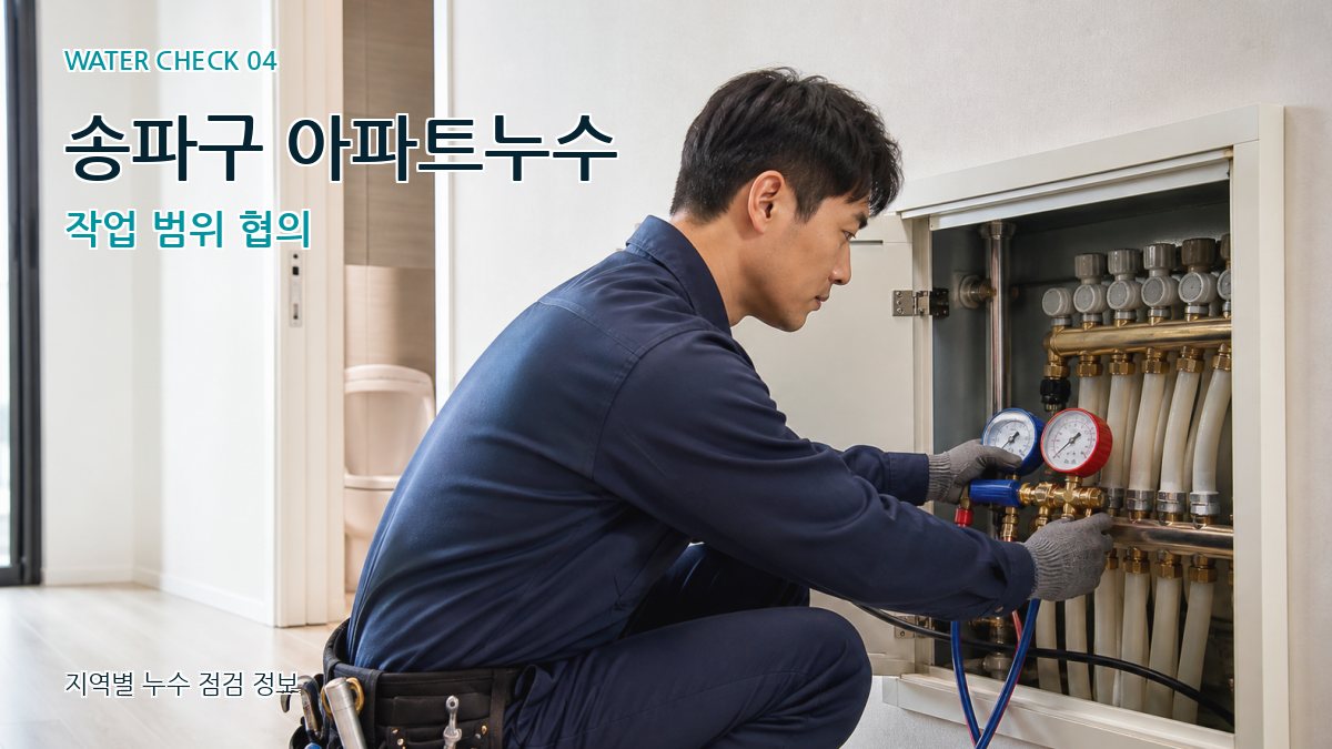 송파구 아파트누수 작업 범위 협의