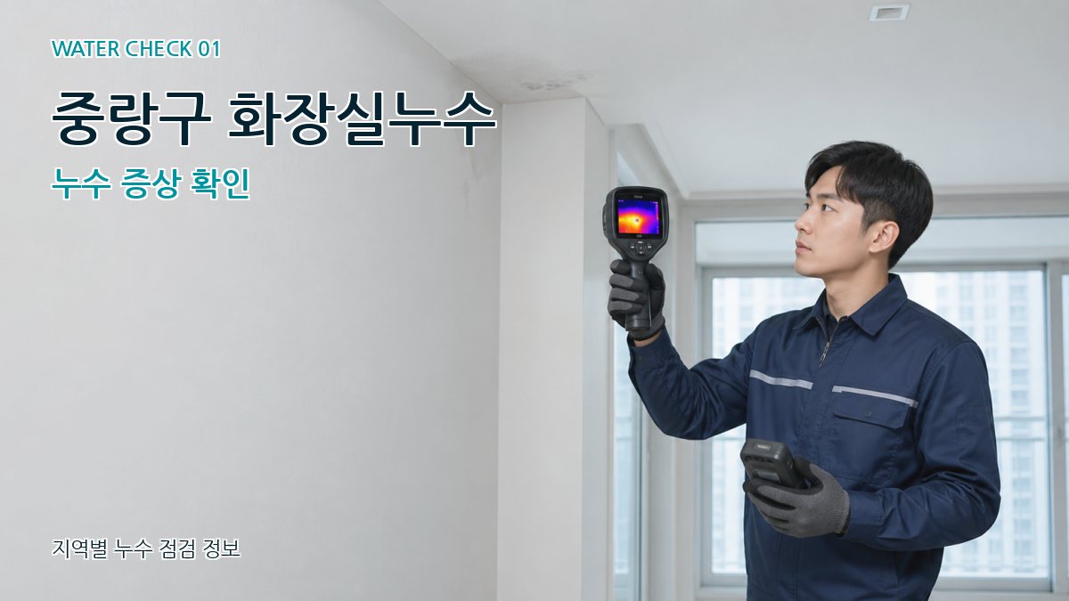 중랑구 화장실누수 누수 증상 확인