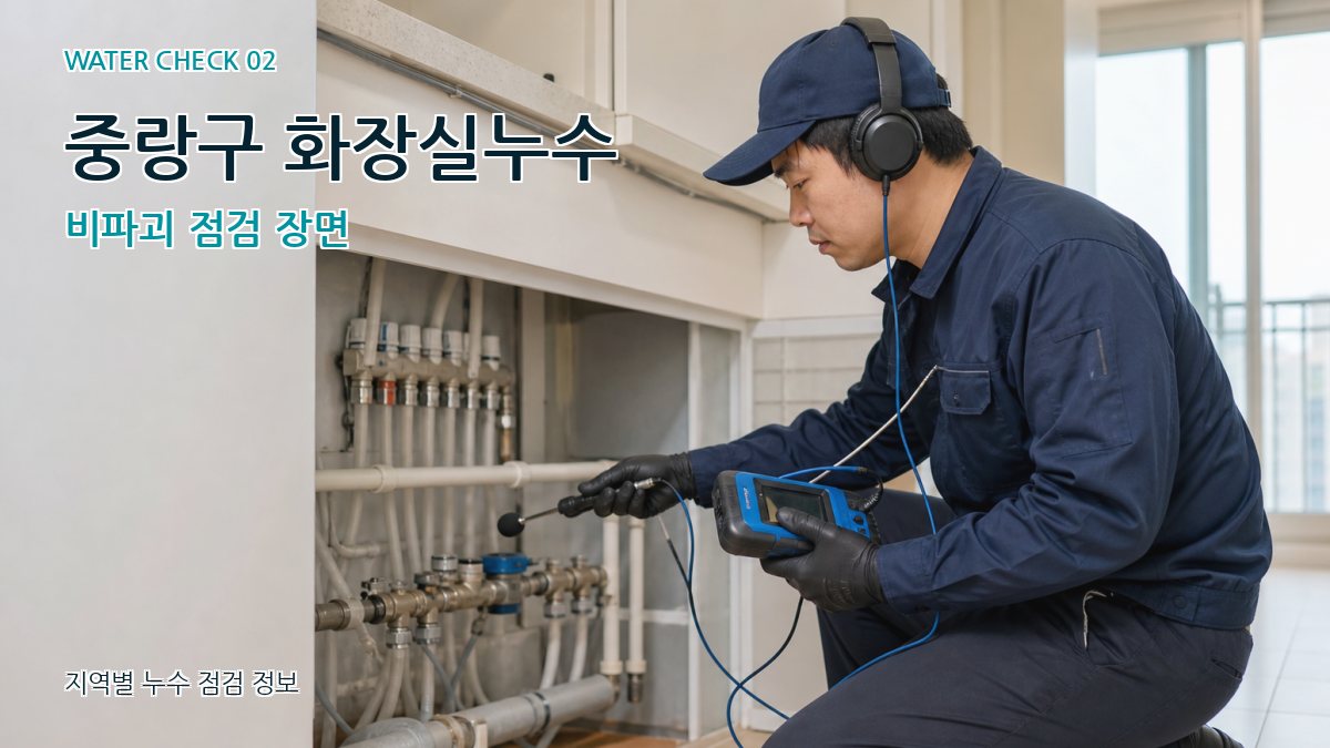 중랑구 화장실누수 비파괴 점검 장면